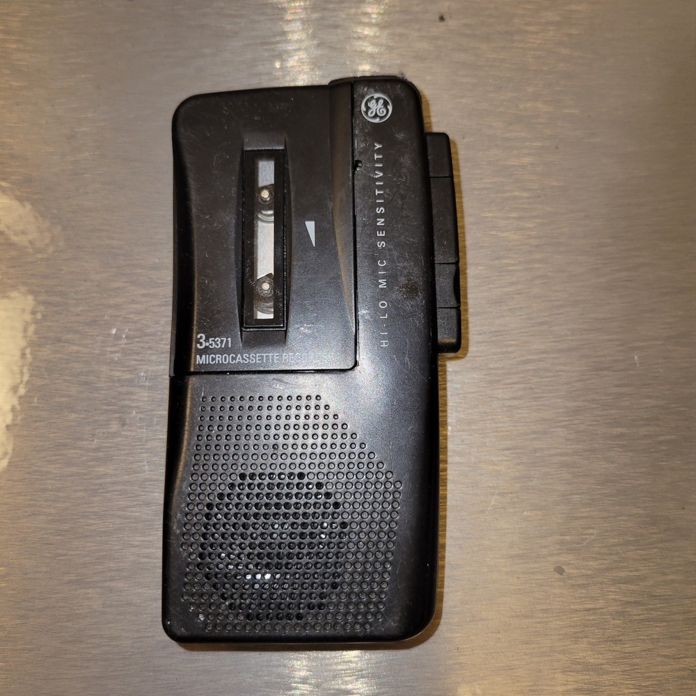 GE 3-5371B Microcassette Recorder Hi-Lo Mic Sensitivity Handheld Dictation...